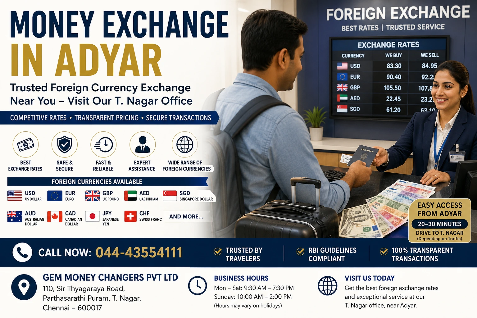 money exchange adyar